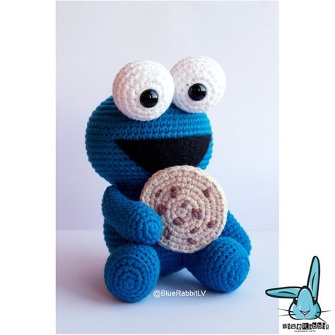 Cookie Monster amigurumi crochet pattern. Languages: | Etsy Monster Amigurumi, Crochet Phone Cases, Crochet Mobile, Crochet Unique, Crochet Geek, Confection Au Crochet, Crochet Simple, Cookie Monster, Monster Cookies