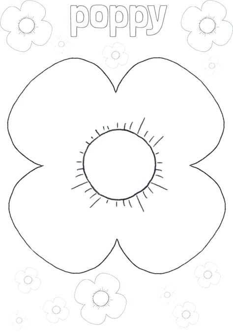 Poppy outline playdough mat Poppy Craft For Preschoolers, Remembers Day Crafts, Poppy Flower Printable, Paper Poppies Template Free Printable, Poppy Flower Stencil, Remberance Day Activities, Printable Poppy Template, Make A Poppy, Poppy Pictures For Kids