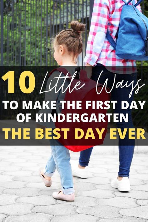 The ultimate way to start kindergarten off on the right foot & make it the best day ever! Here are 10 small ways to make the first day of kindergarten special for your child. + FREE 1st Day of Kindergarten Questionnaire Printable! #backtoschool #kindergarten Kindergarten Questionnaire, First Day Of Kindergarden, Kindergarten Checklist, 1st Day Of Kindergarten, Kindergarten Pictures, Starting Kindergarten, Back To School Checklist, First Day Of Kindergarten, Child Free