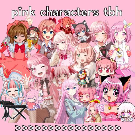 Pink Anime Characters, Pink Haired Characters, Pink Hair Character, Pink Characters, Anime Egg, Ghibli Movies, Kawaii Chibi, Best Color, Cardcaptor Sakura