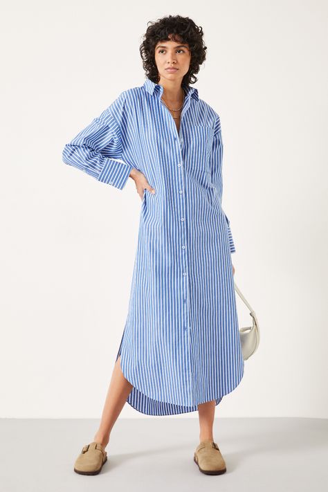 The 22 Best Midi Dresses You Can Just Throw On and Go In | Who What Wear UK Simple White Dress, Neutral Accessories, Clean Slate, Maxi Shirts, Girl's Back, Minimalist Dresses, Ladies Clothing, Maxi Shirt Dress, Now And Forever