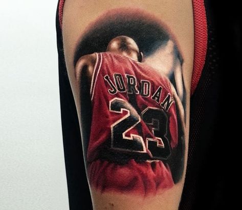 Michael Jordan Tattoo, Jordan Tattoo, Game Of Thrones Tattoo, Sport Tattoos, Realistic Tattoo, World Tattoo, Fox Tattoo, Large Tattoos, Wolf Tattoos