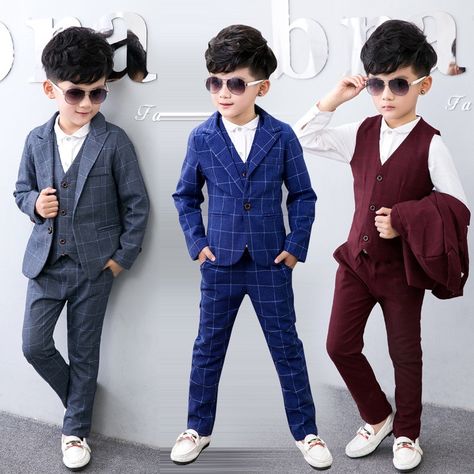 Cheap kids set, Buy Quality boy dress directly from China teens boys Suppliers: 2017 new children's blazers suit Wedding Flower Boy Dresses High Quality Teen Boy Gentle Suits Coat Vest Pant 3Pcs Kid Sets Enjoy ✓Free Shipping Worldwide! ✓Limited Time Sale ✓Easy Return. Semiformal Outfit, Party Outfit Formal, Kids Blazers, Outfit For Kids, Kids Dress Boys, Toddler Vest, Blazer For Boys