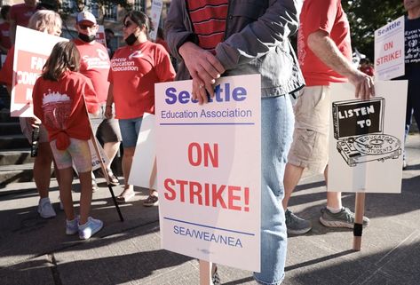 What’s Behind the Push for a $60K Base Teacher Salary Teachers Strike, Teacher Salary, Teacher Certification, Jobs For Teachers, The Push, Puget Sound, Teaching Classroom, New School Year, Seattle Washington