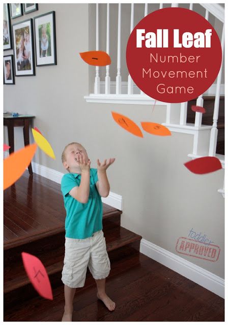 Toddler Approved!: Fall Leaf Number Movement Game Autumn Preschool Theme, Preschool Fall, Fall Preschool Activities, Number Game, Fall Lessons, Gross Motor Activities, Theme Nature, Fall Preschool, Practice Writing