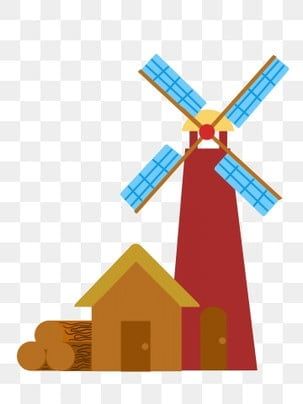 Windmill House, Building Illustration, Building A House, Building, Art