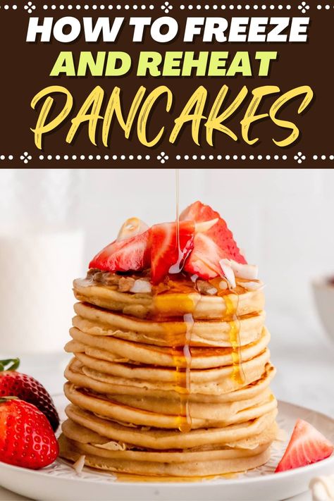 Want to know how to freeze and reheat pancakes? Great! I have the best tips and tricks for freezing cooked pancakes and batter. Plus, 5 ways to reheat them. Freezing Pancakes How To, Freezing Pancakes, Can You Freeze Potatoes, Frozen Pancakes, How To Reheat Steak, Oven Pancakes, Freeze Pancakes, Pancake Batter, Sandwich Bags