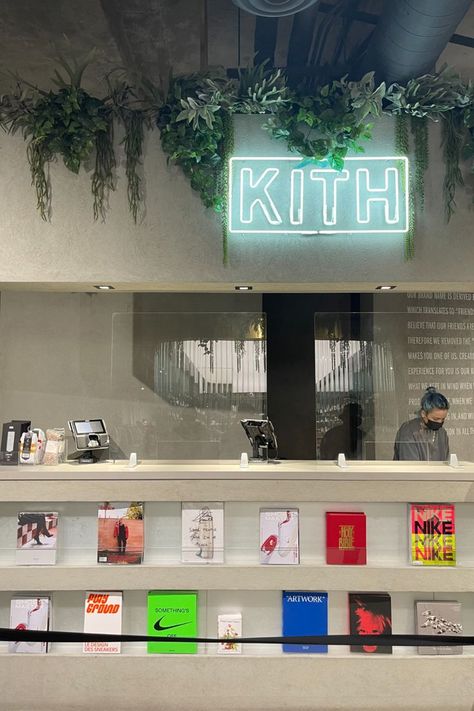 Kith Store Design, Checkout Counter Ideas, Kith Store, Checkout Counter, Store Counter, West Los Angeles, Post Grad, Store Ideas, Table Books