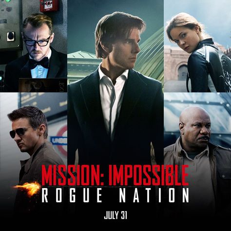 They're taking impossible to the next level. Don't miss the action on July 31st. #MissionImpossible Mission Impossible 3, Film 1990, Mission Impossible Movie, Mission Impossible Rogue Nation, Christopher Mcquarrie, Rogue Nation, Movies Images, Tom Cruise Movies, Inspirational Movies