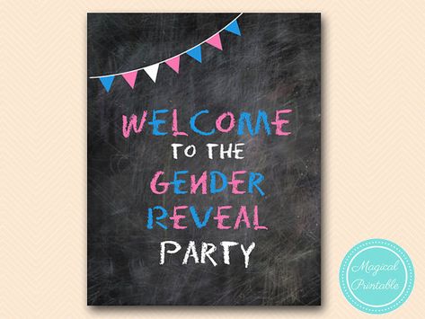 Gender Reveal Signs, A Frame Signs, Baby Gender Reveal Party, Baby Shower Sign, Girl Sign, Shower Sign, Bridal Shower Signs, Party Sign, Blue Party