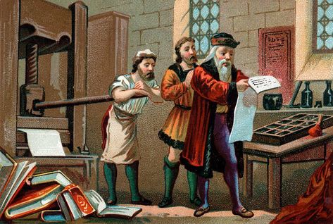 Famous Inventors, Johannes Gutenberg, Late Middle Ages, Giclee Painting, Print Illustration, Fun Quizzes, Anime Dragon Ball Super, Middle Ages, Art Reproductions