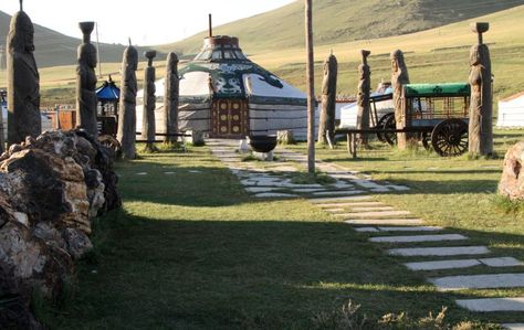 Mongolian House, Mongolian Village, Mongolian Architecture, Pacific Yurts, Mongolian Yurt, Yurt Interior, Empire Architecture, Zoo Architecture, Yurt