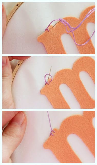 Stem Stitch, Felt Embroidery, Embroidery Letters, Pola Sulam, Felting Tutorials, Hand Embroidery Stitches, Blanket Stitch, Embroidery Hoop Art, Embroidery Techniques