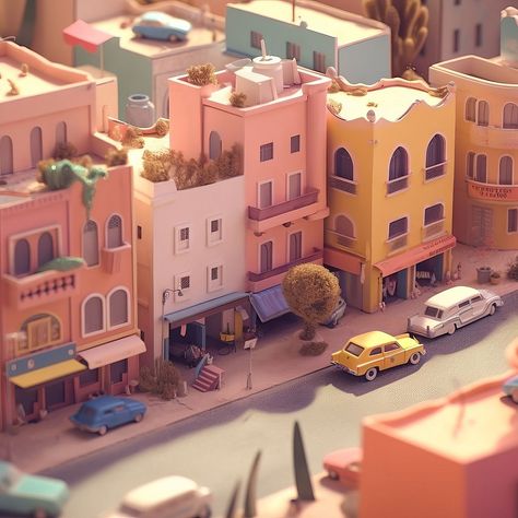 3d City Project, 3d Environment Design, 2d Blender, Blender Building, Blender 3d Inspiration, Blender Environment, Blender 3d Art, Blender Architecture, Low Poly City