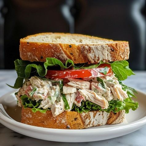 Discover how to make your own Panera chicken salad sandwich at home! Fresh ingredients, easy steps, and a taste of cafe comfort in every bite Panera Chicken Salad, Chicken Salad Panera, Chicken Salad Recipe With Almonds, Almond Chicken Salad, Panera Salad, Summer Corn Chowder, Panera Recipes, Salad With Grapes, Chicken Salad With Grapes