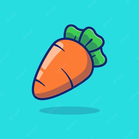 Carrot Cartoon Drawing, Vector Drawing Illustrators, Food Illustrations Vector, Carrot Drawing Simple, Fruit Illustration Design, Fruit Animation, Simple Illustration Art, Cute Fruit Illustration, Simple Vector Art