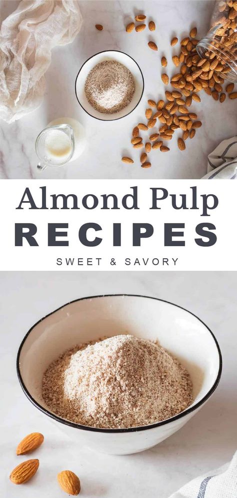 Making Almond Milk, Almond Pulp Recipes, Almond Paste Recipes, Pulp Recipes, Leftover Milk, Recipes Chili, Homemade Nut Milk, Pulp Recipe, Make Almond Milk