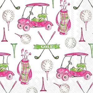 Banner Inspiration, Golf Theme Party, Preppy Prints, Table Rose, Paper Cocktail Napkins, Golf Party, Birthday Napkins, Kitchen Ware, Beverage Napkins