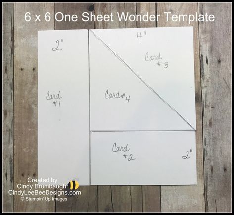 Stampin Up One Sheet Wonder 6x6, 6x6 One Sheet Wonder, Card Sketches Templates, Bee Designs, Card Making Templates, Easy Cards, Card Sketch, One Sheet Wonder, Card Making Tips