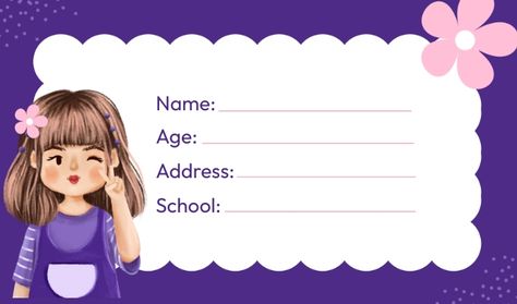 Name Slip Frame, Name Slip Background Design, School Name Slip Background, Photo Name Slips For Notebook Printable, Name Slip Template, Photo Name Slip For School, Name Slips For Notebook Printable Boys, Photo Name Slip, Name Slip Template For Kids