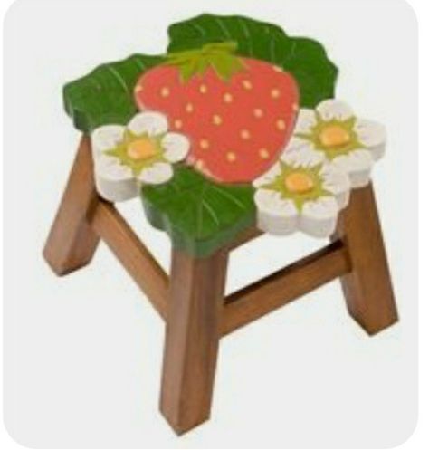 Strawberry Furniture, Wood Strawberry, Wooden Footstool, Just Out Of Reach, Strawberry Kitchen, Strawberry Fields Forever, Strawberry Baby, Strawberry Decorations, Curated Home