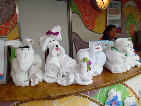 Carnival Spirit cruise ship. Towel Animal Collection Carnival Miracle Cruise Ship, Carnival Spirit Ship, Ducks On Cruise Ships, Cruise Ship Towel Animals, Animal Outfit, Carnival Spirit, Carnival Legend Cruise Ship, Towel Art, Towel Animals