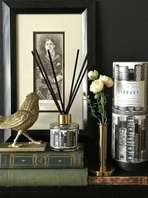 Decorative Fragrance For Your Home - Chase And Wonder, luxury scented candles and diffusers beautifully adorned with illustrated designs . Vignette Styling, Scented Candles Luxury, Coffee Table Styling, Room Fragrances, Reed Diffusers, Happy Home, Book Decor, Interior Inspo, Table Style