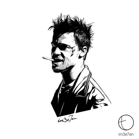 "If you feel like shit, everyone you hate wins."- Tyler Durden, Brad Pitt <Fight Club> . . . . . . . _____________________________ #drawing #illustration #moleskine #sketch #sketching #sketchbook #art #artwork #artlovers #instaart #instaartist #artoftheday #inspire #crosshatching #inkstagram #inkaddict #inkwork #inktober #penandink #pendrawing #tattoo #tattooart #tattoodesign #tattooflash #blackwork #blackart #blackink #blxckink #blackandwhite #blacktattoo Tattoo Movie, Club Drawing, Tupac Art, Hipster Tattoo, Hummingbirds Photography, Album Artwork Cover Art, Movie Tattoo, Old Movie Posters, Tyler Durden