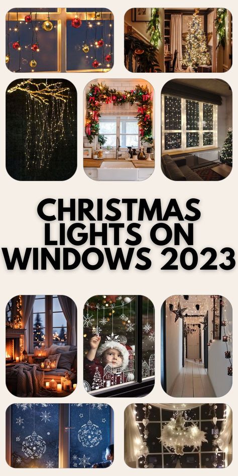 Curious about the best way to hang your lights? Discover practical tips and tricks for a seamless installation that ensures your windows sparkle with holiday magic effortlessly. Indoor Christmas Lights Ideas Window, How To Hang Christmas Lights In Windows, Hanging Christmas Lights Inside Window, Christmas Lights Outside Window, Christmas Outdoor Window Decorations, Christmas Lights In Windows Ideas, Window Lighting Ideas, Lights Around Window, Christmas Lights On Windows Inside