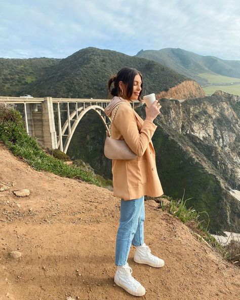 Big Sur California Outfit, Big Sur Outfit Fall, Carmel By The Sea Outfits Spring, Big Sur Outfit, Big Sur Instagram Pictures, Big Sur In November, Most Instagrammable Places In San Francisco, Big Sur Trip, Bixby Bridge