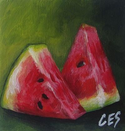 Watermelon Art Painting, Watermelon Painting, Fruit Art Drawings, Soft Pastels Drawing, Watermelon Art, Soft Pastel Art, Fruits Drawing, Oil Pastels Painting, Oil Painting Inspiration