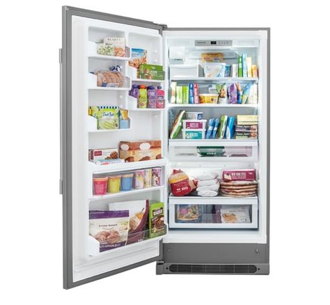 Frigidaire Professional 19 Cu. Ft. All Freezer Stainless Steel-FPFU19F8RF  $2,099.00 Frigidaire Professional, Refrigerator Repair, Freezer Storage, Samsung Refrigerator, Upright Freezer, Wine Cellars, Kitchen Redo, Ice Maker, Top Freezer Refrigerator