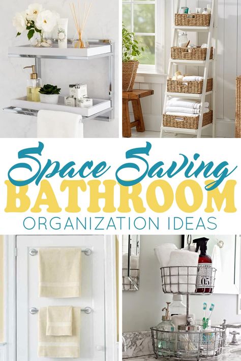 Over 20 genius ideas to maximize small bathroom organization and storage. From tackling bathroom cabinet organization to space saving storage, these are truly inspiring! Small Bathroom Organization Ideas, Clever Bathroom Storage, Bathroom Organization Ideas, Teen Bathrooms, Bathroom Organization Hacks, Bathroom Counter Organization, Bathroom Storage Hacks, Space Saving Bathroom, Small Bathroom Organization