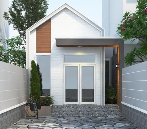 Small Scandinavian House Exterior, Modern Tropical House, Tiny House Exterior, Nordic House, Modern Small House Design, Small House Design Exterior, Tiny House Loft, Korat, Townhouse Designs