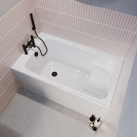 Tiny Bathtub, Tiny Half Bath, Bath Front Panel, Deep Bathtub, Bathtub Shower Combo, Tiny Bath, Small Bathtub, Bath Mixer Taps, Small Space Bathroom