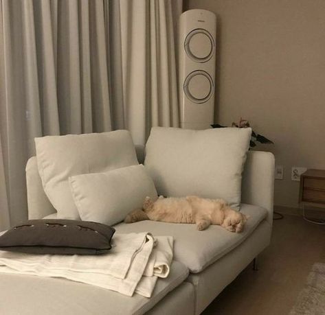 Korean Apartment, Yeon Woo, Simple Room, Beige Sofa, New York Apartment, Dream Apartment, Apartment Living Room, Aesthetic Design, Apartment Living