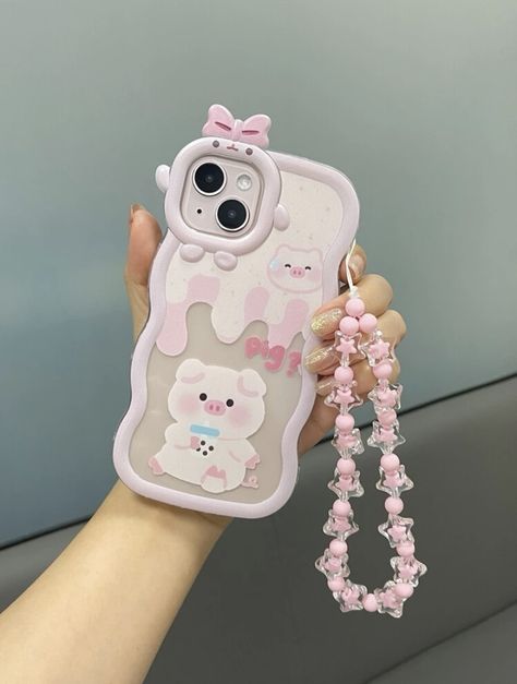 Cute Korean Phone Cases, Emoji Phone Cases, Korean Phone Cases, Phone Cases Cute, Animal Print Phone Cases, Kawaii Iphone Case, Girly Iphone Case, Bling Phone Cases, Pig Print