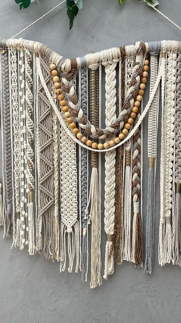 Macraweave Wall Hanging, Diy Wall Hanging Yarn, Macrame Wall Hanging Ideas, Macrame Wall Hanging Tutorial, Macrame Colar, Boho Macrame Wall Hanging, Macrame Dream Catcher, Makramee Diy, Boho Crafts Diy