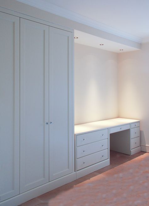 Office In A Wardrobe, Wardrobe With Sitting Area, Bedroom Built In With Desk, Bedroom Built In Wardrobe With Desk, Bedroom Built Ins With Desk, Built In Wardrobes With Desk, Wardrobe With Working Desk, Built In Closet With Desk, Closet With Sitting Area