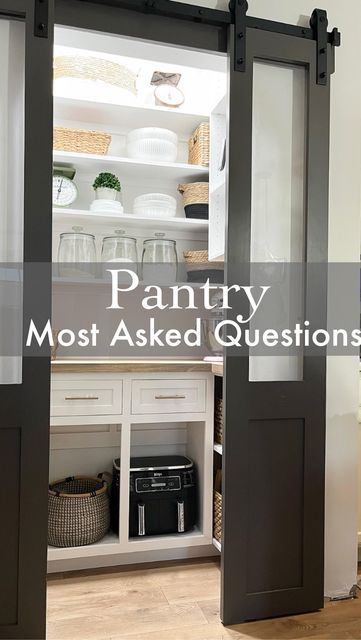 Pantry Build, House Mudroom, Shallow Pantry, Painted Pantry, Diy Interior Doors, Kitchen Pantry Doors, Deep Pantry, Double Closet, Built In Pantry