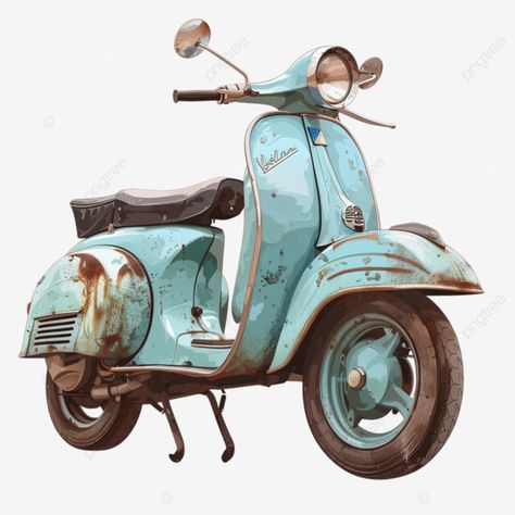 classic scooter nostalgia scooter vintage vespa png Vespa Classic, Classic Scooter, Motor Klasik, Gorgeous Images, Dreamy Watercolor, Vintage Vespa, Vespa Px, Home Library Design, Vespa Vintage