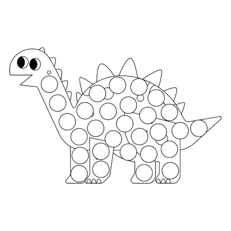 Dinosaur Dot To Dot Printables, Dinosaur Do A Dot Printables Free, Dinosaur Dot Marker Printables, Marker Coloring Pages, Dinosaur Sheets, Dinosaur Drawings, Dinosaur Preschool, Dot Marker Printables, Earth Day Coloring Pages