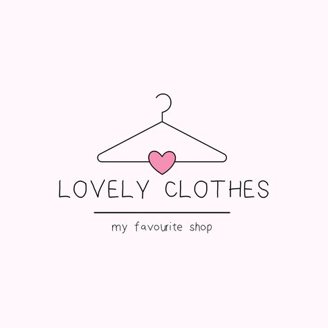 My Favourite Shop, Lovely Clothes Logo brandi Logo For Shopping Online, Shopping Logo Ideas, My Closet Logo, Logo For Clothing Business, Clothes Shop Logo, Online Business Logo Design, Clothing Line Logos, Online Shop Logo, Clothes Logo