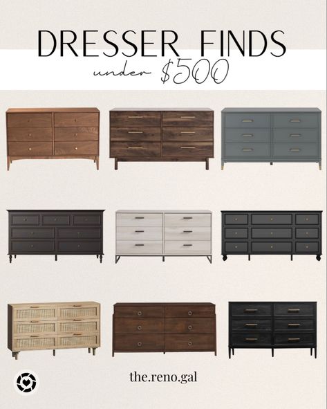 Dressers | dressers under $500 | dressers under $400 | blue dresser | black dresser | chest of drawers | white dresser | natural wood dresser | dark wood dresser | 6 drawer dresser | 8 drawer dresser | modern dresser | traditional dresser #foundinonamazon #amazonfind #targetfind #amazonhomedecor Socalle Dresser, Dresser Dark Wood, Dresser Natural Wood, Dresser Inspo, Dresser 6 Drawer, Dark Wood Dresser, Dresser Natural, Natural Wood Dresser, Traditional Dresser