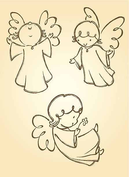 Angel Sketch, Angel Vector, Angel Illustration, Drawing Hands, Angel Drawing, Angel Crafts, Rock Painting Art, Christmas Drawing, Angel Art