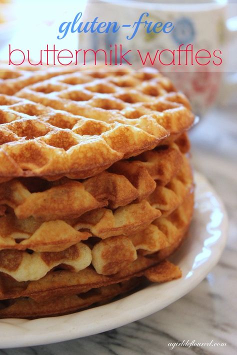 Buttermilk Waffles Gluten Free, Gf Waffles Gluten Free, Pancakes Buttermilk, Buttermilk Waffles Recipe, Gf Pancakes, Buttermilk Waffles, Paleo Pancakes, Waffle Ingredients, Gf Breakfast