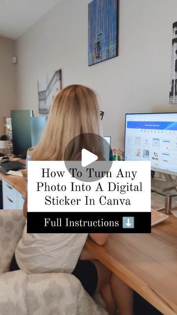 Watch this step by step Canva tutorial to learn how to create a digital sticker using any photo in Canva. Create a sticker of yourself or really any object you want.

This uses such a fun Canva app to create choppy digital stickers that stand out from all those boring ones you see online.

Canva Tutorials By Jen Michele Making Stickers On Canva, How To Make Stickers With Canva, Canva Tutorials Step By Step, How To Make Digital Stickers In Canva, How To Create Stickers In Canva, How To Use Canva Tutorials, Canva Tricks Video, Canva Tricks, Creating Digital Products