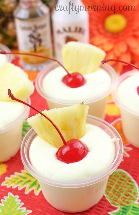 Jello/Pudding Shots Archives - Crafty Morning Pina Colada Pudding Shots, Pina Colada Pudding, Pudding Shot Recipes, Jello Pudding Shots, Malibu Drinks, Pina Colada Recipe, Crafty Morning, Alcoholic Desserts, Pudding Shots