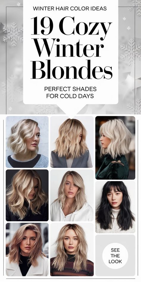 This winter, elevate your blonde hair with 19 unique color ideas perfect for the 2024-2025 season. Whether you’re looking for rich balayage, soft ombre fades, or lowlights, these shades are tailored to enhance blue and green eyes. From caramel highlights to dark roots, these options bring warmth to blonde hair, making each style ideal for short, long, or layered cuts. Winter Blonde Hair Balayage, Rich Balayage, Balayage And Highlights, Blonde Brown Eyes, Icy Blonde Balayage, Pastel Blonde, Winter Blonde Hair, Platinum Blonde Bobs, Hazel Green Eyes