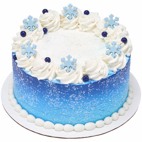 January Cake Ideas, January Cakes, Snow Theme Cake, Winter Cake Designs, Snowflake Cake Ideas, Snowy Cake Ideas, Winter Scene Cake, Purple Snowflake Cake, Purple And Blue Snowflake Cake